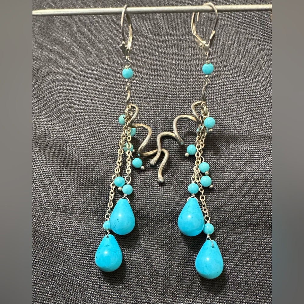LUC 925 Turquoise Chandelier Earrings